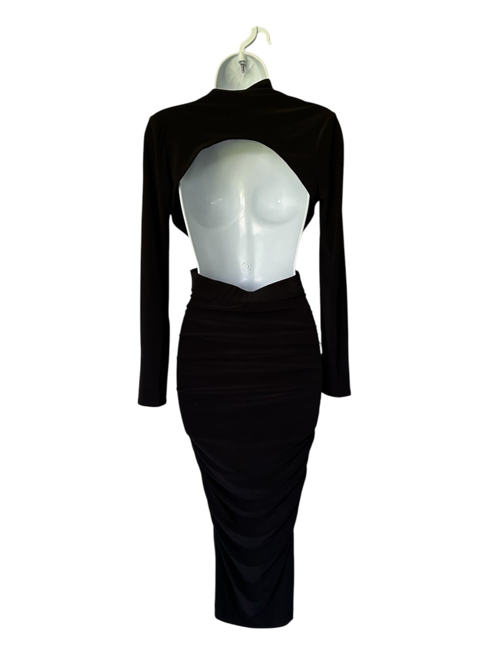 House of CB Nicolina Midi Dress Open Back $178. Black Size XS - Picture 4 of 11